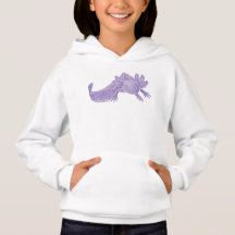 Axolotl Hoodie für Kinder - PURPUR