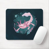 Axolotl ilustration mousepad (Mit Mouse)