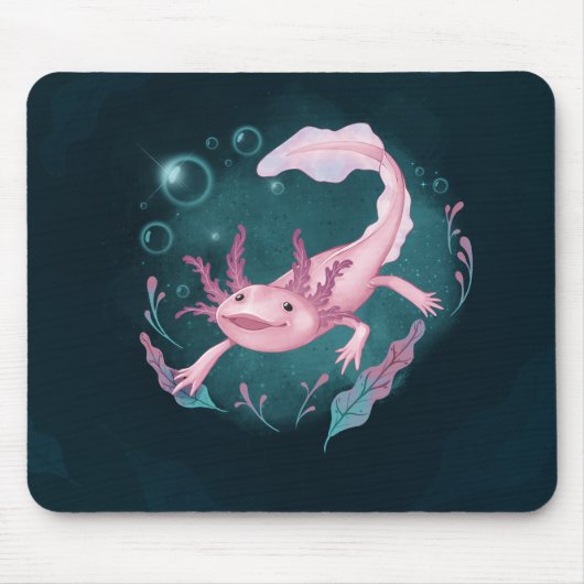 Axolotl ilustration mousepad (Vorne)