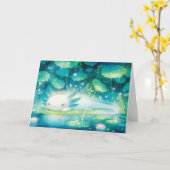 Axolotl im Zauberteich Karte (Gelbe Blume)