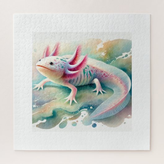 Axolotl in Dreamy Waters 110924AREF134 - Watercolo Puzzle (Vertikal)