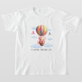 Axolotl in einem bunten Heißluftballon T-Shirt (Ablage )