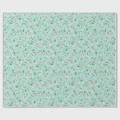 Axolotl in grün geschenkpapier (Flach)