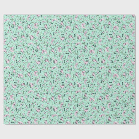 Axolotl in grün geschenkpapier (Flach)