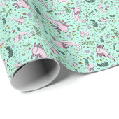 Axolotl in grün geschenkpapier (Rolleneckpunkt)