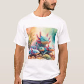 Axolotl in Harmony 060624AREF108 - Watercolor T-Shirt (Vorderseite)