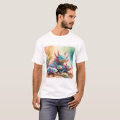 Axolotl in Harmony 060624AREF108 - Watercolor T-Shirt (Vorne ganz)