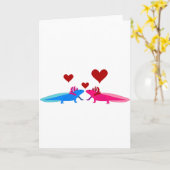 Axolotl in Liebe Karte (Gelbe Blume)