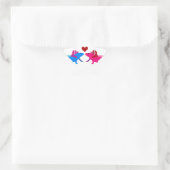 Axolotl in Love Stern-Aufkleber (Tasche)