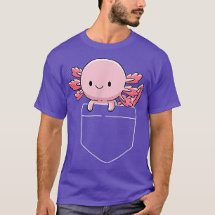 Axolotl in Pocket Kawaii Niedliche Anime-Begleiter T-Shirt