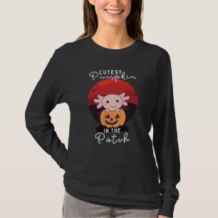 Axolotl In Pumpkin Sweet Axolotls Happy Halloween T-Shirt