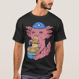 Axolotl isst Ramen Chanukka Stern von David Chanuk T-Shirt