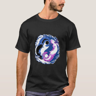 Axolotl Japanese Yin Yang Chinese Ying Yang T-Shirt