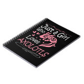 Axolotl Just A Girl, die Axolotls Männer Liebe Fra Notizblock (Linke Seite)