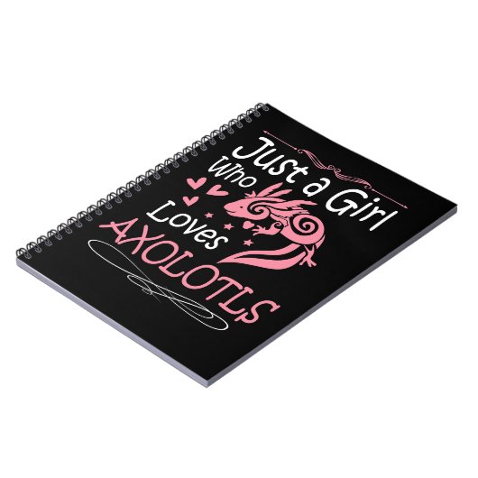 Axolotl Just A Girl, die Axolotls Männer Liebe Fra Notizblock (Linke Seite)