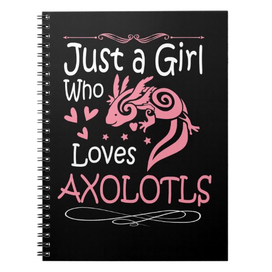 Axolotl Just A Girl, die Axolotls Männer Liebe Fra Notizblock (Vorderseite)