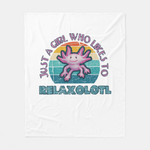 Axolotl Just a Girl, die sich entspannen möchten Fleecedecke