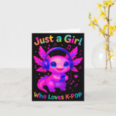 Axolotl Just A Girl Who Loves K-p Karte (Gelbe Blume)