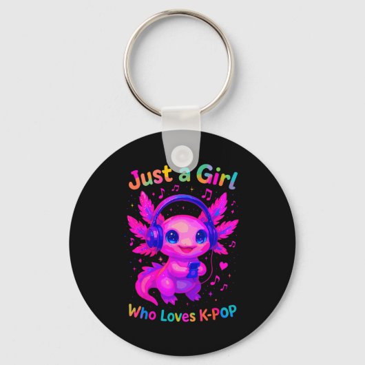 Axolotl Just A Girl Who Loves K-p Schlüsselanhänger (Vorderseite)