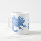 Axolotl-Kaffeetasse - BLAU Kaffeetasse (Vorderseite Links)