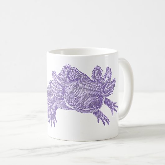 Axolotl-Kaffeetasse - PURPUR Kaffeetasse (VorderseiteRechts)