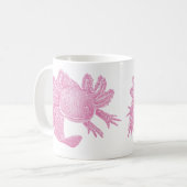 Axolotl-Kaffeetasse - ROSA Kaffeetasse (Vorderseite Links)