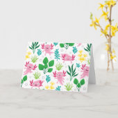 Axolotl Karte (Gelbe Blume)