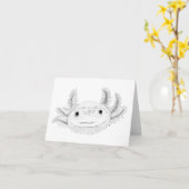 Axolotl Karte (Gelbe Blume)