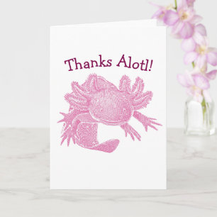 Axolotl-Karte - Danke Alotl! - ROSA Karte