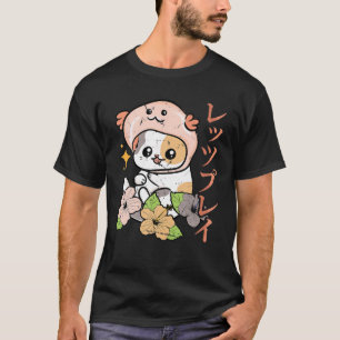 Axolotl - Kawaii Anime Katze - Blumen Japanische Ä T-Shirt