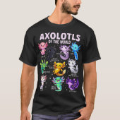 Axolotl Kawaii Axolotls of the World Axolotl Anima T-Shirt (Vorderseite)