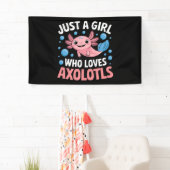 Axolotl Kawaii Just A Girl Liebe Axolotls Banner (Insitu)