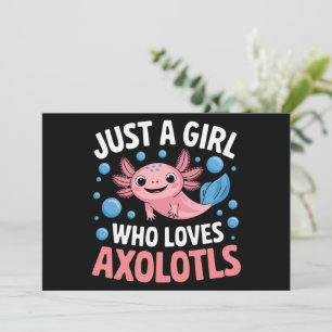 Axolotl Kawaii Just A Girl Liebe Axolotls Einladung