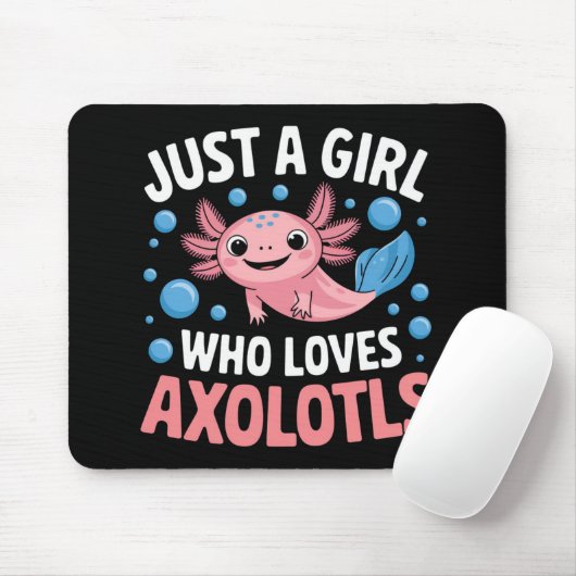 Axolotl Kawaii Just A Girl Liebe Axolotls Mousepad (Mit Mouse)