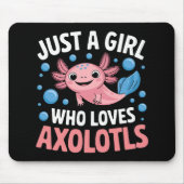 Axolotl Kawaii Just A Girl Liebe Axolotls Mousepad (Vorne)