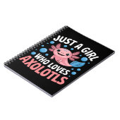 Axolotl Kawaii Just A Girl Liebe Axolotls Notizblock (Linke Seite)