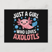 Axolotl Kawaii Just A Girl Liebe Axolotls Postkarte (Vorderseite)