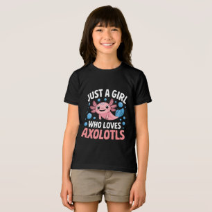 Axolotl Kawaii Just A Girl Liebe Axolotls Tri-Blend Shirt