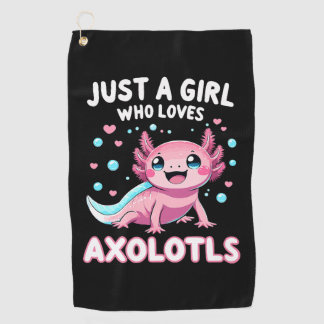 Axolotl Kawaii Nur Ein Mädchen Das Axolotl Liebt Golfhandtuch