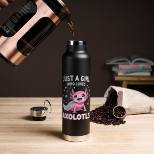Axolotl Kawaii Nur Ein Mädchen Das Axolotl Liebt Trinkflasche