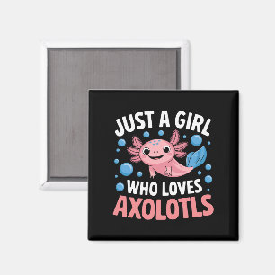 Axolotl Kawaii Nur Ein Mädchen Das Axolotls Liebt Magnet