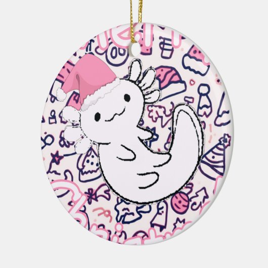 Axolotl Keramik Ornament (Links)