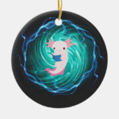 Axolotl Keramik Ornament (Vorne)