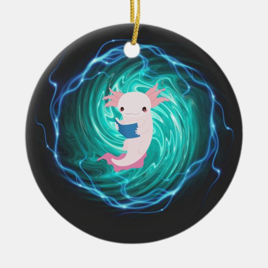 Axolotl Keramik Ornament (Vorne)