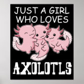 Axolotl Kids Kawaii Axolotl Gift Girls Axolotl Poster (Vorne)