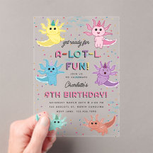 Axolotl Kids Niedlich Salamander Geburtstagsparty