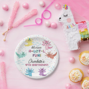 Axolotl Kids Niedlich Salamander Geburtstagsparty Pappteller