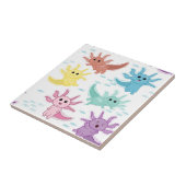 Axolotl Kids Niedlich Salamander Kinder Schlafzimm Fliese (Seite)