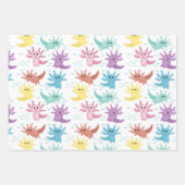 Axolotl Kids Niedlich Salamander Muster Geschenkpapier Set (Vorderseite 3)