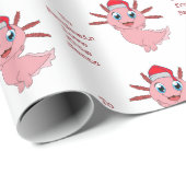 Axolotl Kindername Liebe Weihnachten Geschenkpapier (Rolleneckpunkt)